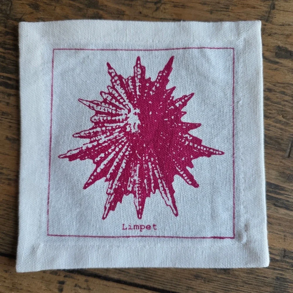 TWOS COMPANY Set 6 Cotton Shell‎ Cocktail Napkins Coastal Beach Entertaining